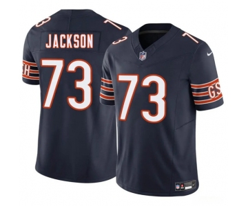 Men's Chicago Bears #73 Jonah Jackson Navy 2025 F.U.S.E. Vapor Football Stitched Jersey