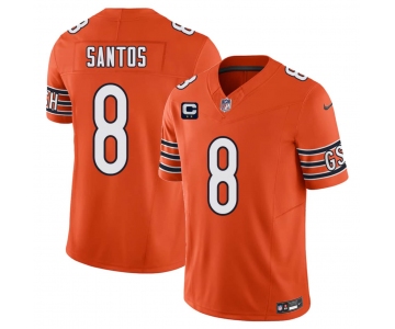 Men's Chicago Bears #8 Cairo Santos Orange 2026 F.U.S.E. 2-Star C Patch Vapor Untouchable Limited Football Stitched Jersey
