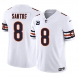 Men's Chicago Bears #8 Cairo Santos White 2026 F.U.S.E. 2-Star C Patch Vapor Untouchable Limited Football Stitched Jersey Men's Chicago Bears #8 Cairo Santos White 2026 F.U.S.E. 2-Star C Patch Vapor Untouchable Limited Football Stitched Jersey