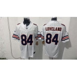 Men's Chicago Bears #84 Colston Loveland White 2026 F.U.S.E. Vapor Untouchable Limited Football Stitched Jersey Men's Chicago Bears #84 Colston Loveland White 2026 F.U.S.E. Vapor Untouchable Limited Football Stitched Jersey