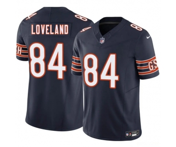 Men's Chicago Bears #84 Colston Lovelandr Navy 2025 Draft F.U.S.E. Vapor Untouchable Limited Football Stitched Jersey