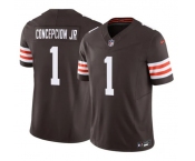 Men's Cleveland Browns #1 KC Concepcion Jr Brown 2026 F.U.S.E. Vapor Limited Football Stitched Jersey Men's Cleveland Browns #1 KC Concepcion Jr Brown 2026 F.U.S.E. Vapor Limited Football Stitched Jersey