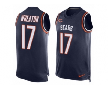 Men's Nike Chicago Bears #17 Markus Wheaton Limited Navy Blue Player Name & Number Tank Top NFL Jersey