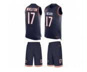 Men's Nike Chicago Bears #17 Markus Wheaton Limited Navy Blue Tank Top Suit NFL Jersey
