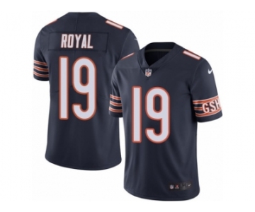 Men's Nike Chicago Bears #19 Eddie Royal Limited Navy Blue Rush NFL Jersey