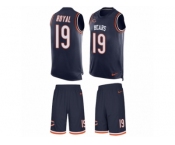 Men's Nike Chicago Bears #19 Eddie Royal Limited Navy Blue Tank Top Suit NFL Jersey