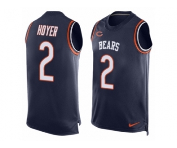 Men's Nike Chicago Bears #2 Brian Hoyer Limited Navy Blue Player Name & Number Tank Top NFL Jersey