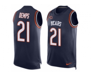Men's Nike Chicago Bears #21 Quintin Demps Limited Navy Blue Player Name & Number Tank Top NFL Jersey