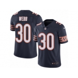 Men's Nike Chicago Bears #30 B.W. Webb Limited Navy Blue Rush NFL Jersey