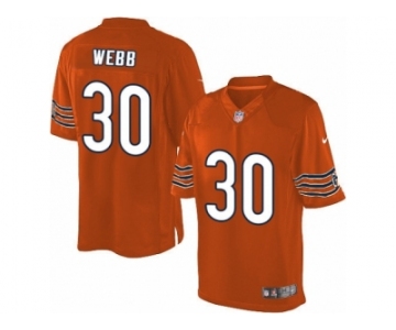 Men's Nike Chicago Bears #30 B.W. Webb Limited Orange Alternate NFL Jersey
