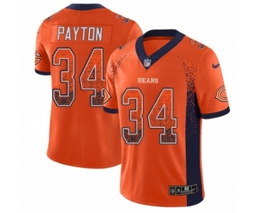 Men's Nike Chicago Bears #34 Walter Payton Limited Orange Rush Drift Fashion NFL Jersey