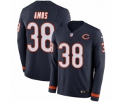 Men's Nike Chicago Bears #38 Adrian Amos Limited Navy Blue Therma Long Sleeve NFL Jersey