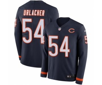 Men's Nike Chicago Bears #54 Brian Urlacher Limited Navy Blue Therma Long Sleeve NFL Jersey