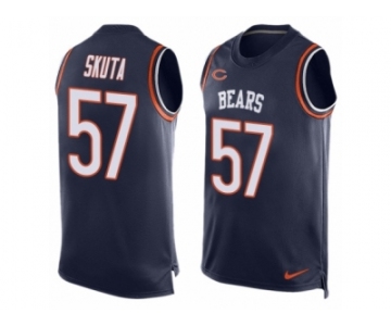 Men's Nike Chicago Bears #57 Dan Skuta Limited Navy Blue Player Name & Number Tank Top NFL Jersey