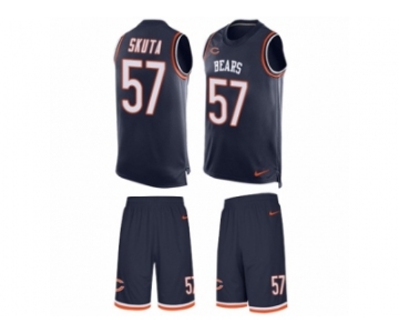 Men's Nike Chicago Bears #57 Dan Skuta Limited Navy Blue Tank Top Suit NFL Jersey