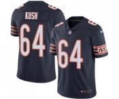Men's Nike Chicago Bears #64 Eric Kush Navy Blue Team Color Vapor Untouchable Limited Player NFL Jersey