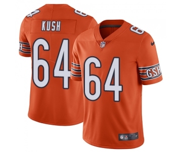 Men's Nike Chicago Bears #64 Eric Kush Orange Alternate Vapor Untouchable Limited Player NFL Jersey