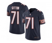 Men's Nike Chicago Bears #71 Josh Sitton Limited Navy Blue Rush NFL Jersey
