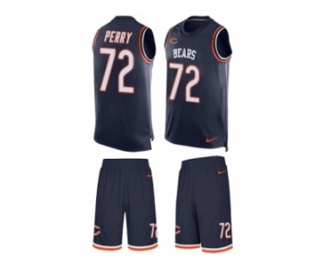 Men's Nike Chicago Bears #72 William Perry Limited Navy Blue Tank Top Suit NFL Jersey