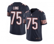 Men's Nike Chicago Bears #75 Kyle Long Limited Navy Blue Rush NFL Jersey
