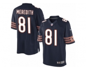 Men's Nike Chicago Bears #81 Cameron Meredith Limited Navy Blue Team Color NFL Jersey