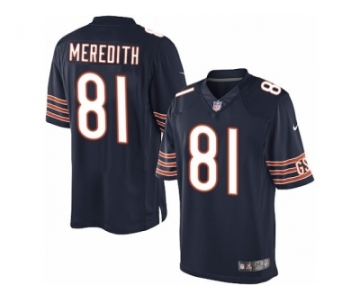 Men's Nike Chicago Bears #81 Cameron Meredith Limited Navy Blue Team Color NFL Jersey
