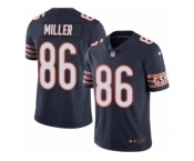 Men's Nike Chicago Bears #86 Zach Miller Limited Navy Blue Rush NFL Jersey