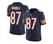 Men's Nike Chicago Bears #87 Tom Waddle Limited Navy Blue Rush NFL Jersey