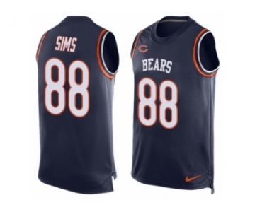 Men's Nike Chicago Bears #88 Dion Sims Limited Navy Blue Player Name & Number Tank Top NFL Jersey