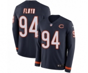 Men's Nike Chicago Bears #94 Leonard Floyd Limited Navy Blue Therma Long Sleeve NFL Jersey