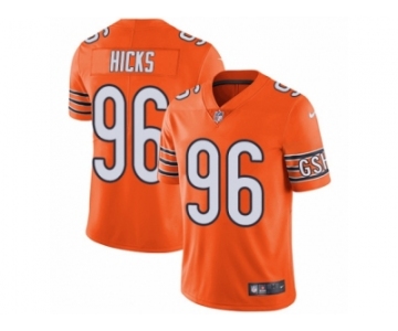 Men's Nike Chicago Bears #96 Akiem Hicks Vapor Untouchable Limited Orange Rush NFL Jersey