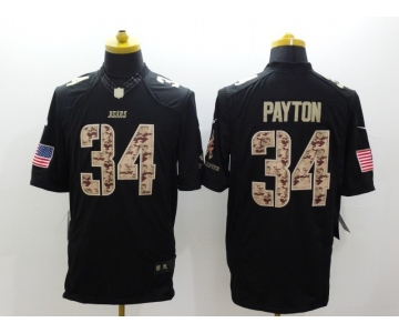 nike nfl jerseys chicago bears #34 payton black[salute to service limited]