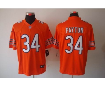 nike nfl jerseys chicago bears #34 payton orange[nike limited]