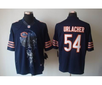 nike nfl jerseys chicago bears #54 urlacher blue[helmet tri-blend limited]