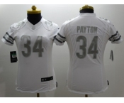 Nike Women Chicago Bears #34 Walter Payton Platinum White Jerseys