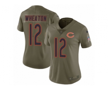Women Nike Chicago Bears #12 Markus Wheaton Limited Olive 2017 Salute to Service NFL Jersey