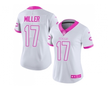 Women Nike Chicago Bears #17 Anthony Miller White Pink Stitched NFL Limited Rush Fashion Jersey