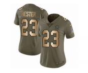 Women Nike Chicago Bears #23 Devin Hester Limited Olive Gold Salute to Service NFL Jersey