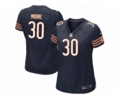 Women Nike Chicago Bears #30 D.J. Moore Navy Blue Team Color NFL Jersey
