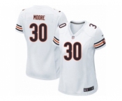 Women Nike Chicago Bears #30 D.J. Moore White NFL Jersey