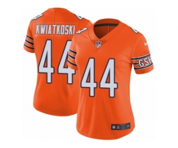 Women Nike Chicago Bears #44 Nick Kwiatkoski Limited Orange Rush Vapor Untouchable NFL Jersey