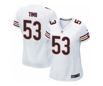 Women Nike Chicago Bears #53 John Timu Game White NFL Jersey