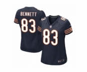 Women Nike Chicago Bears #83 Martellus Bennett Navy Blue Team Color NFL Jersey