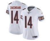 Women's Chicago Bears #14 Olamide Zaccheaus White 2025 Vapor Stitched Jersey