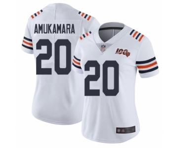 Women's Chicago Bears #20 Prince Amukamara White 100th Season Limited Football Jersey