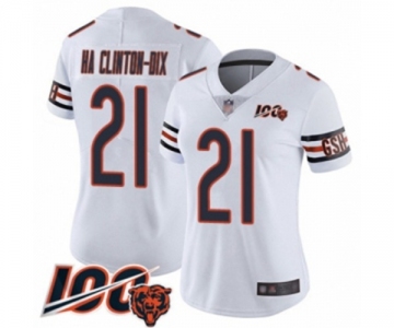 Women's Chicago Bears #21 Ha Clinton-Dix White Vapor Untouchable Limited Player 100th Season Football Jersey