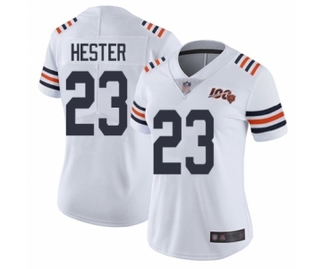 Women's Chicago Bears #23 Devin Hester White 100th Season Limited Football Jersey