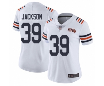 Women's Chicago Bears #39 Eddie Jackson White 100th Season Limited Football Jersey