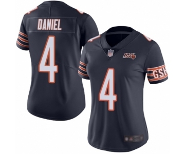 Women's Chicago Bears #4 Chase Daniel Navy Blue Team Color 100th Season Limited Football Jersey