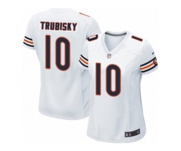 Women's Nike Chicago Bears #10 Mitchell Trubisky Limited White NFL Jersey